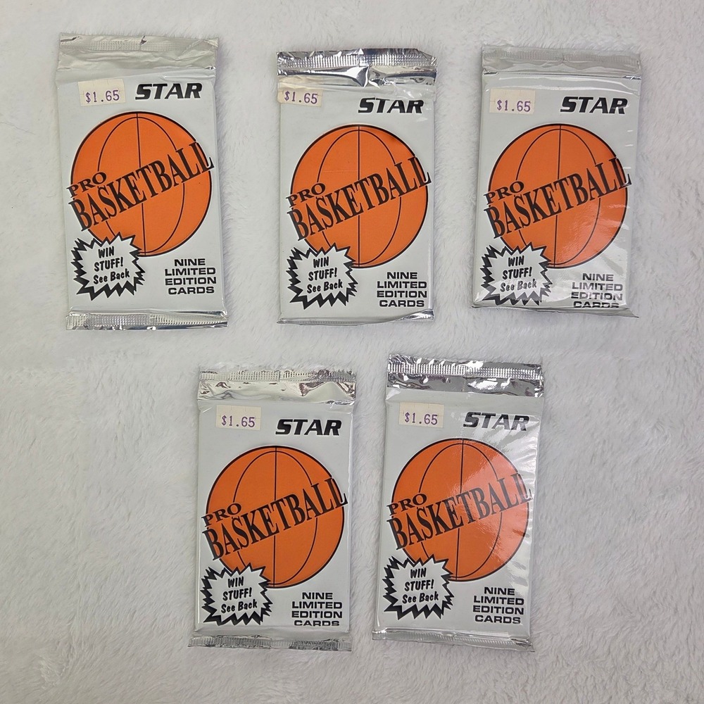 1993 Star International Pro Basketball Sealed Packs Lot of 5 Limited Edition 90s